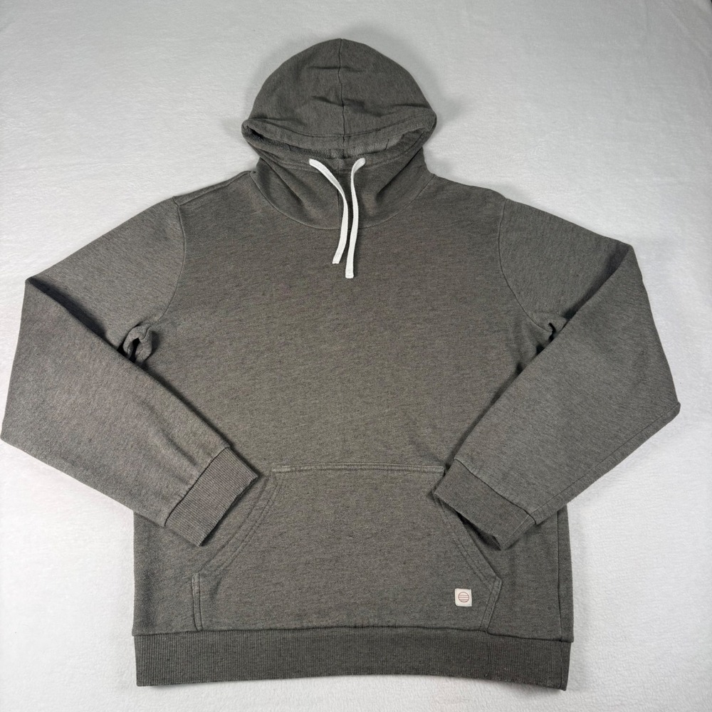 Marine Layer Hoodie Mens Medium Olive Green Fleece Pullover Casual Sweatshirt